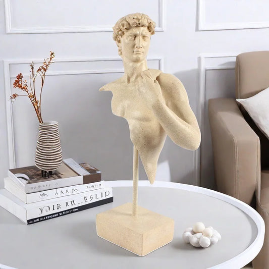 Decorbites™ David-Büste aus Harz | Abstrakte Nackt-Mann-Figur für Raumdekoration