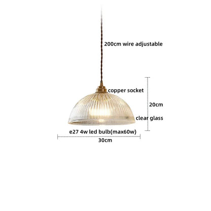 Decorbites™ Japanischer Stil LED-Hängeleuchte Kupferglas Hängelampe