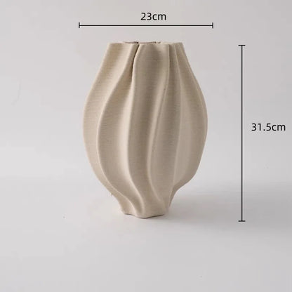 Decorbites™ Geometrische Falten-Keramik-Blumenvasen Heimdekoration Handwerkskunst
