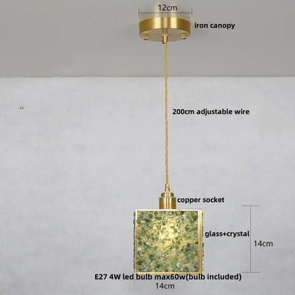 Decorbites™ Glas-Kristall-LED-Hängeleuchte – Verstellbare Luxusarmatur für Küche, Eingangsbereich, Badezimmer
