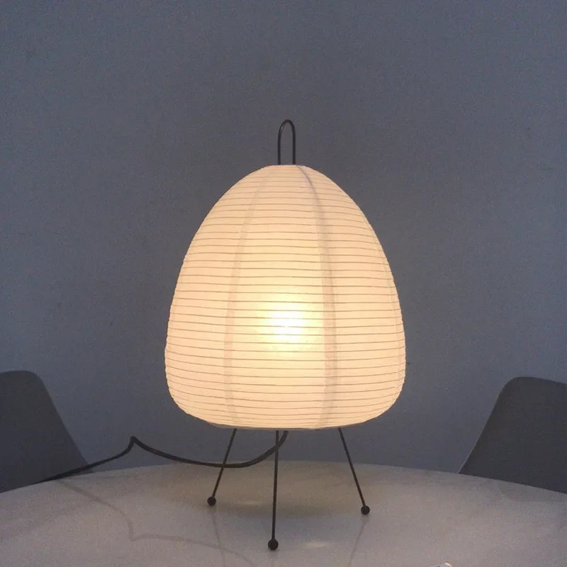 Decorbites™ Japanischer Stil Reispapier-Schreibtischlampe für Heimdekoration, E27-Beleuchtung für Schlafzimmer & Arbeitszimmer