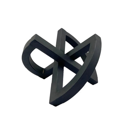 Decorbites™ Geometrisches ausgehöhlteres schwarzes Ornament Abstrakte Heimdekoration Handwerkskunst