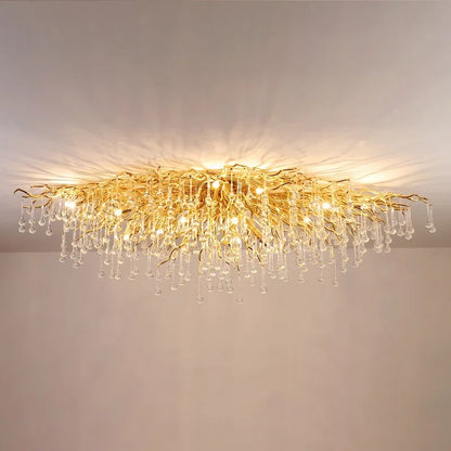 Decorbites™ Goldener Kronleuchter Moderne Luxus-LED-Glanz-Deckenleuchte