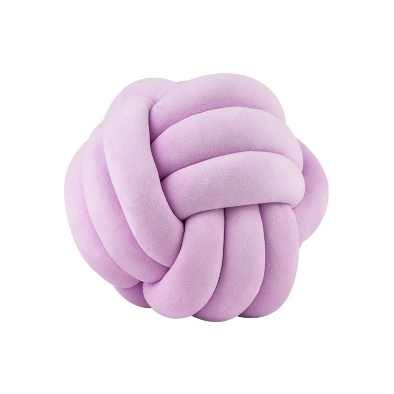 DecorBites™ Knot Ball Short Plush Throw Pillow for Home Décor and Comfort