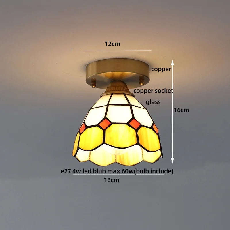 DecorBites™ Glass LED Ceiling Lamp Iron Base Nordic Modern Simple Design