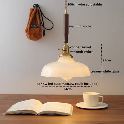 Decorbites™ Grüne Glas-LED-Pendantlampen, Walnuss-Kupfer Moderne Hängeleuchten