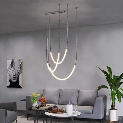 Decorbites™ Leda Black Line Kronleuchter: Stilvolles Leuchten für Ess- und Wohnzimmer; Treppenhausbeleuchtung