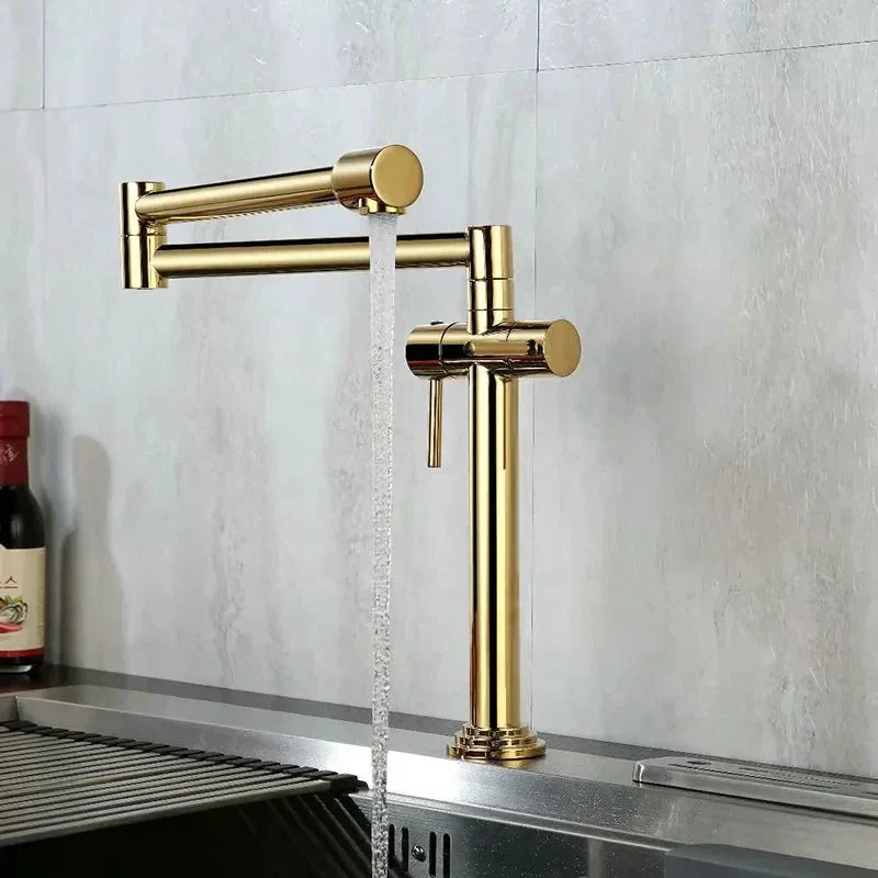 Brass Deck Kitchen Faucet