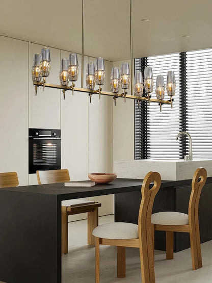 Decorbites™ Kristall Messing Glas Anhängerleuchte dimmbar luxuriöse Vintage Lampe