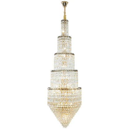 Decorbites™ Kristall-Hohlraum-Lang-Lüster: Elegante Beleuchtung für das Foyer einer Duplex-Villa