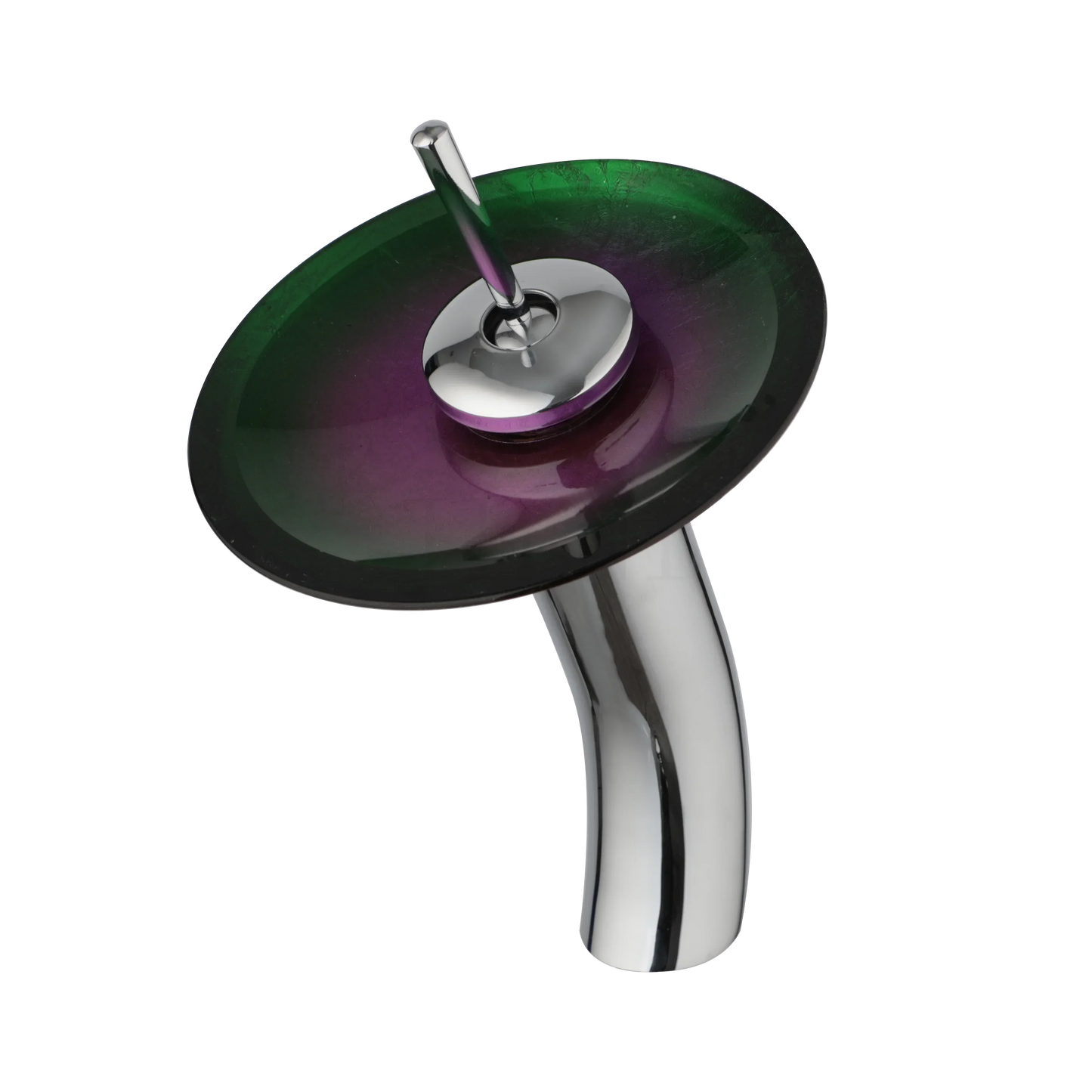 Decorbites™ Glas-Schaukel-Griff-Waschbeckenarmatur, Wasserfall-Mischbatterie, Chrom-Finish