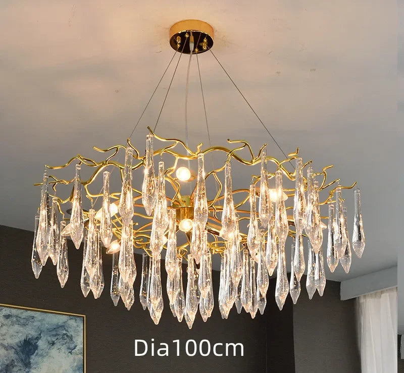 Decorbites™ Gold LED Asthänge für Wohnzimmer, Schlafzimmer, Hotel – Moderne Luxus-Aluminium-Pendantleuchte