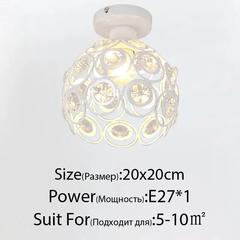 DecorBites™ Crystal Glass Nordic LED Chandelier for Modern Indoor Lighting