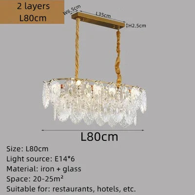 Decorbites™ Elegante Glas-Lüster mit LED-Lichtern für die Raumdekoration