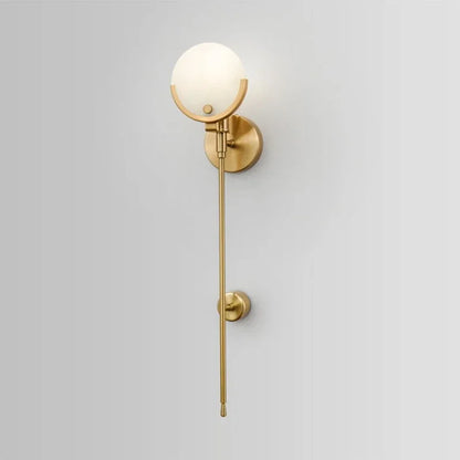 DecorBites™ Gold Marble Copper Wall Lamp Modern Minimalist Bedside LED Light
