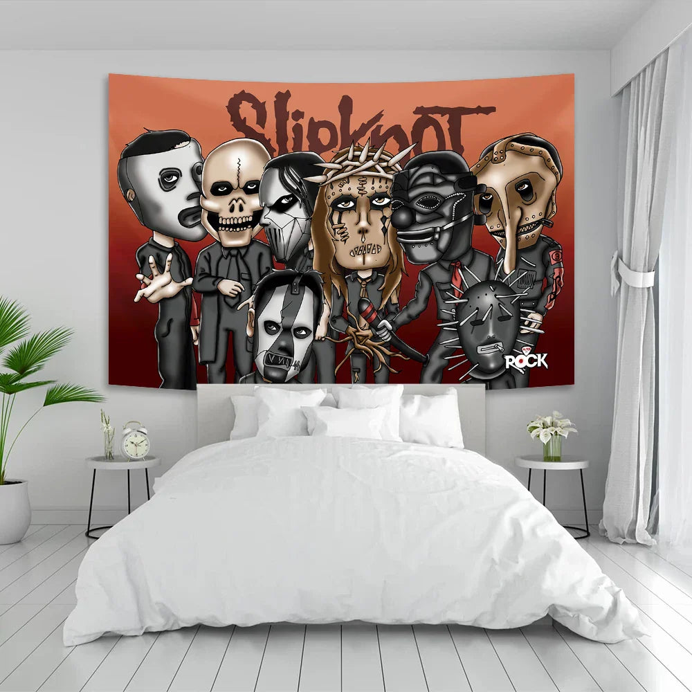 Decorbites™ Schwere Mentale Musik-Teppich-Wandbehänge – Hippie-Kunst-Raumflagge