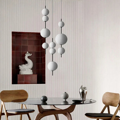 Decorbites™ LED Weiß Glas Kugel Hängeleuchte für die Hausdekoration.