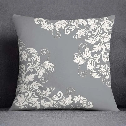 DecorBites™ Geometric Floral Print Lumbar Pillow Case 45X45cm Sofa Cushion Cover