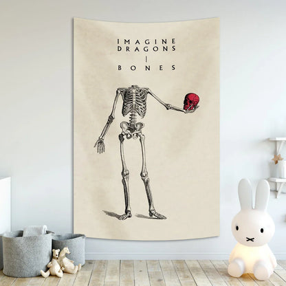 Decorbites™ Imagine Dragons Band-Poster Wandteppich Rock-Sänger Wandkunst Banner-Dekoration