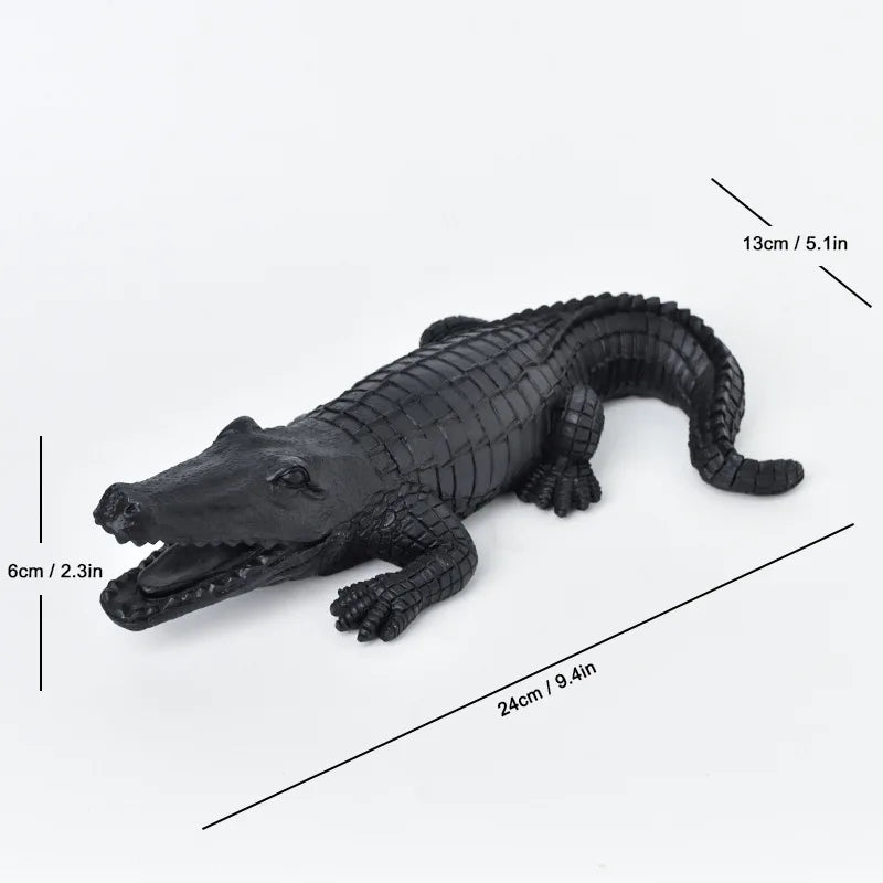 DecorBites™ Crocodile Resin Sculpture Desk Decoration: Creative Ornaments for Aesthetic Home Decor