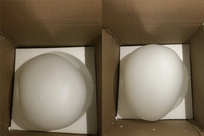 Decorbites™ Gregg Glass Hängeleuchte - Weiße LED-Kieselstein-Pendelleuchte für Villentreppen & Geschäfte