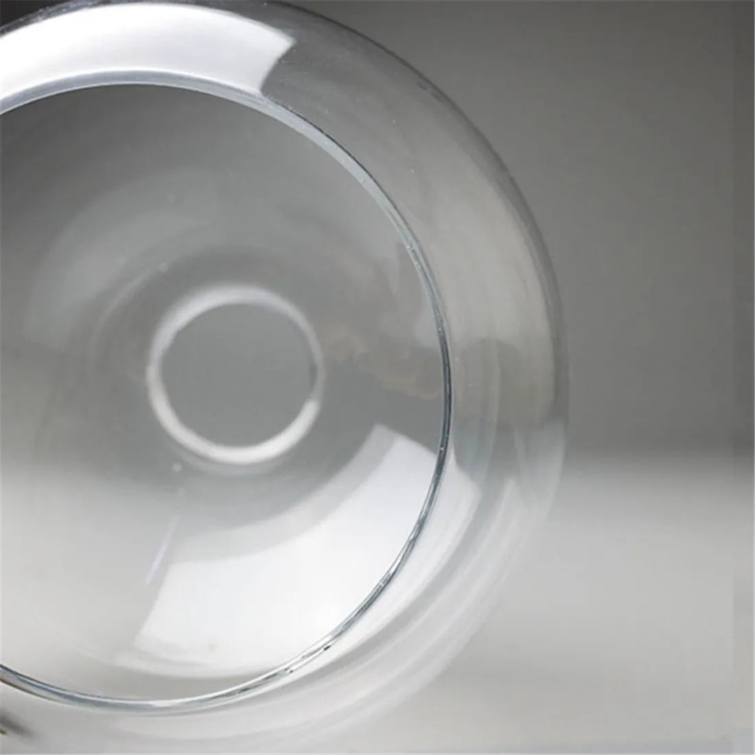 Decorbites™ Handgeblasener Klar-Glas-Kugellampenschirm mit 2 Öffnungen an den Enden, D18cm Glasabdeckung Kugellampenschirm