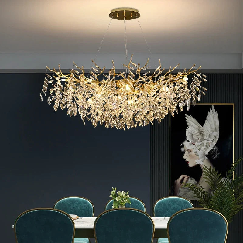 Gold Branch Crystal Chandelier Round150cm