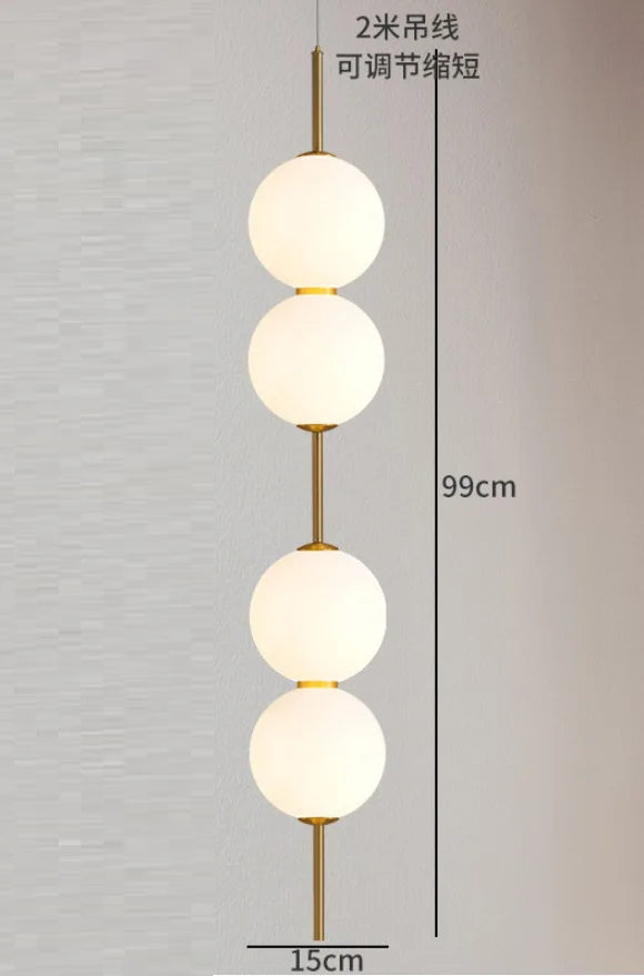 Decorbites™ LED Weiß Glas Kugel Hängeleuchte für die Hausdekoration.