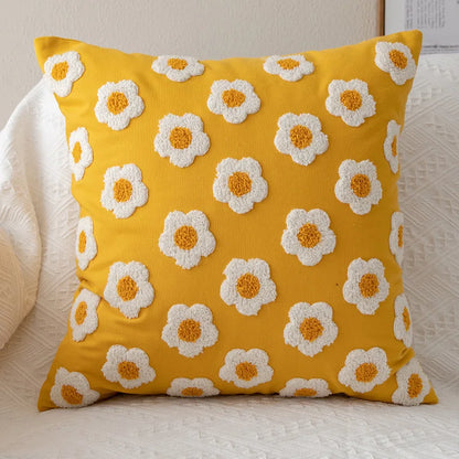 Decorbites™ Daisy Floral Stickerei Kissenbezug 45x45cm/30x50cm Weiße Blüten Gemütliche Weiche Dekoration