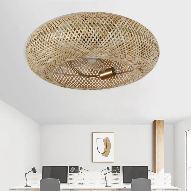 Decorbites™ 50 cm Bambus-Deckenventilator mit Lichtern, Fernbedienung, ausklappbaren Flügeln, leisem Betrieb
