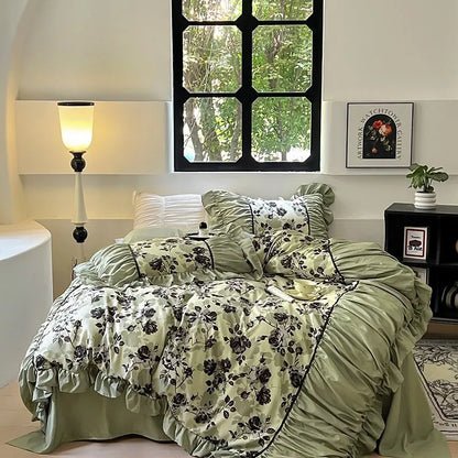 Decorbites™ Spitzensetziges Gedrucktes Bettbezugsset – Elegante, Gemütliche Bettwäsche für Einzel- und Doppelbetten