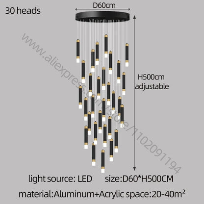 Decorbites™ LED-Kronleuchter: Modernes nordisches Acryl-Luxusbeleuchtung für die Hausdekoration