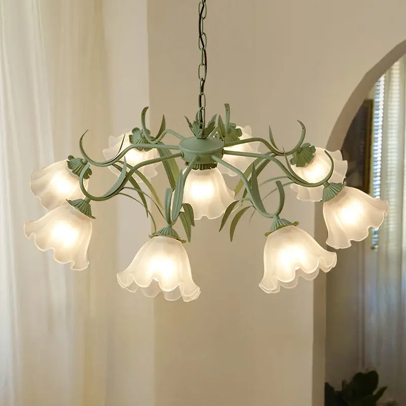 Decorbites™ Französisches Retro-LED-Blütenkronleuchter für Schlafzimmer, Restaurant, Wohnzimmer