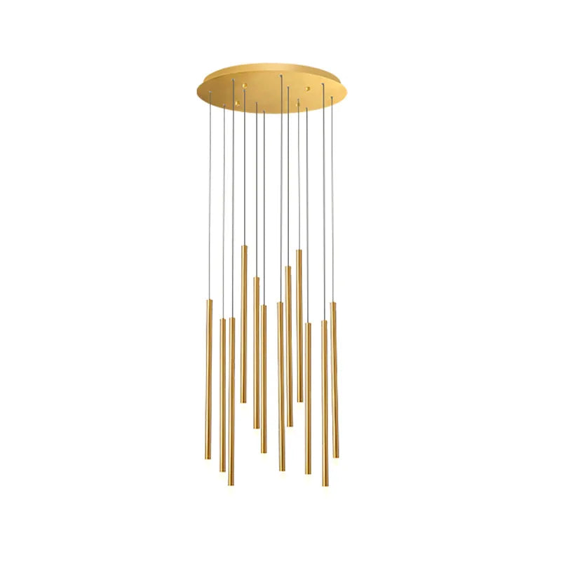 Gold Black Wire Chandelier