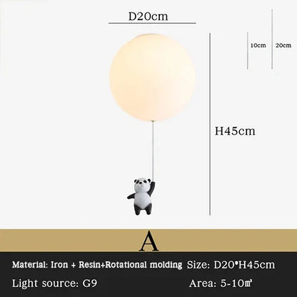 Decorbites™ Kinder Bären LED Deckenleuchter, süße Schlafzimmer-Hängeleuchte für Jungen und Mädchen