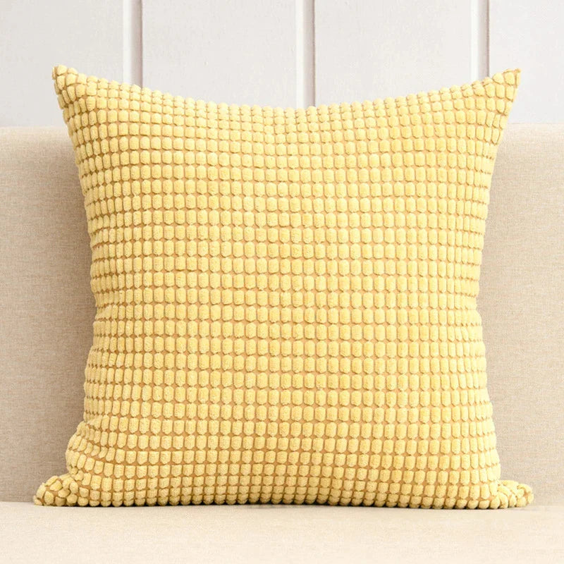 Decorbites™ Kordflanell Maiskorn-Muster Kissenbezug Einheitsfarbe Dekokissen-Hülle 40/45/50/55/60 cm