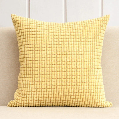 Decorbites™ Kordflanell Maiskorn-Muster Kissenbezug Einheitsfarbe Dekokissen-Hülle 40/45/50/55/60 cm