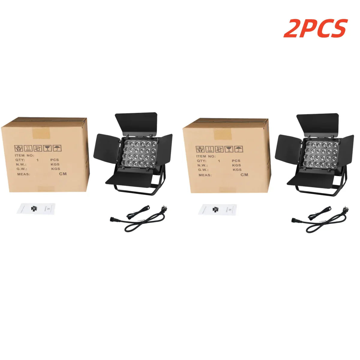 DecorBites™ LED Wall Wash Flood Light with Barn Doors for Disco Decoration in Cold & Warm White