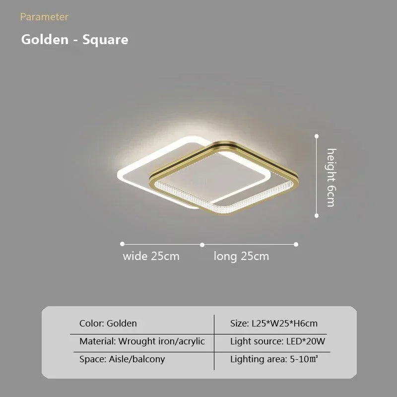 DecorBites™ Crystal LED Ceiling Lights for Elegant Home Entrance with Minimalist Design