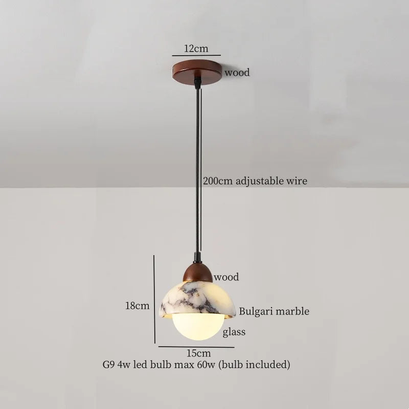 Decorbites™ Eisen-Marmor LED-Pendelleuchte Moderne Hängelampe Innenraumdekoration