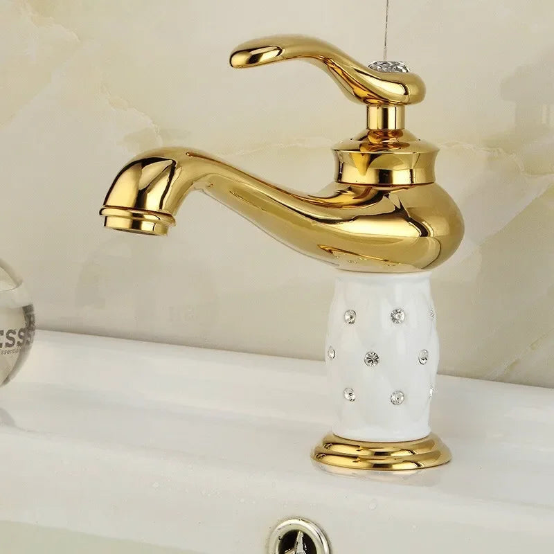 Gold Diamond Basin Faucet