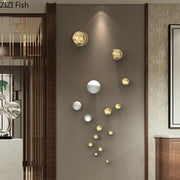 Gold Spherical Wall Ornaments
