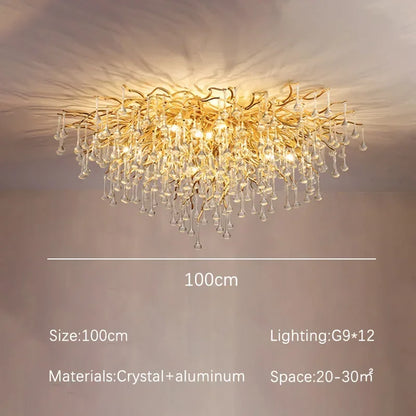 Decorbites™ Goldener Kronleuchter Moderne Luxus-LED-Glanz-Deckenleuchte