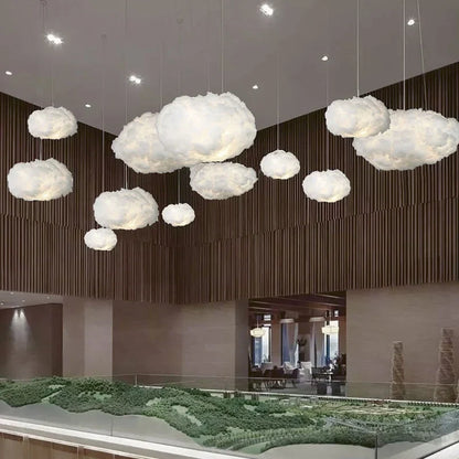 Decorbites™ Wolken-Hängeleuchte: Kreative weiße Baumwoll-LED-Hängeleuchte für Kinder und Kaffeeräume