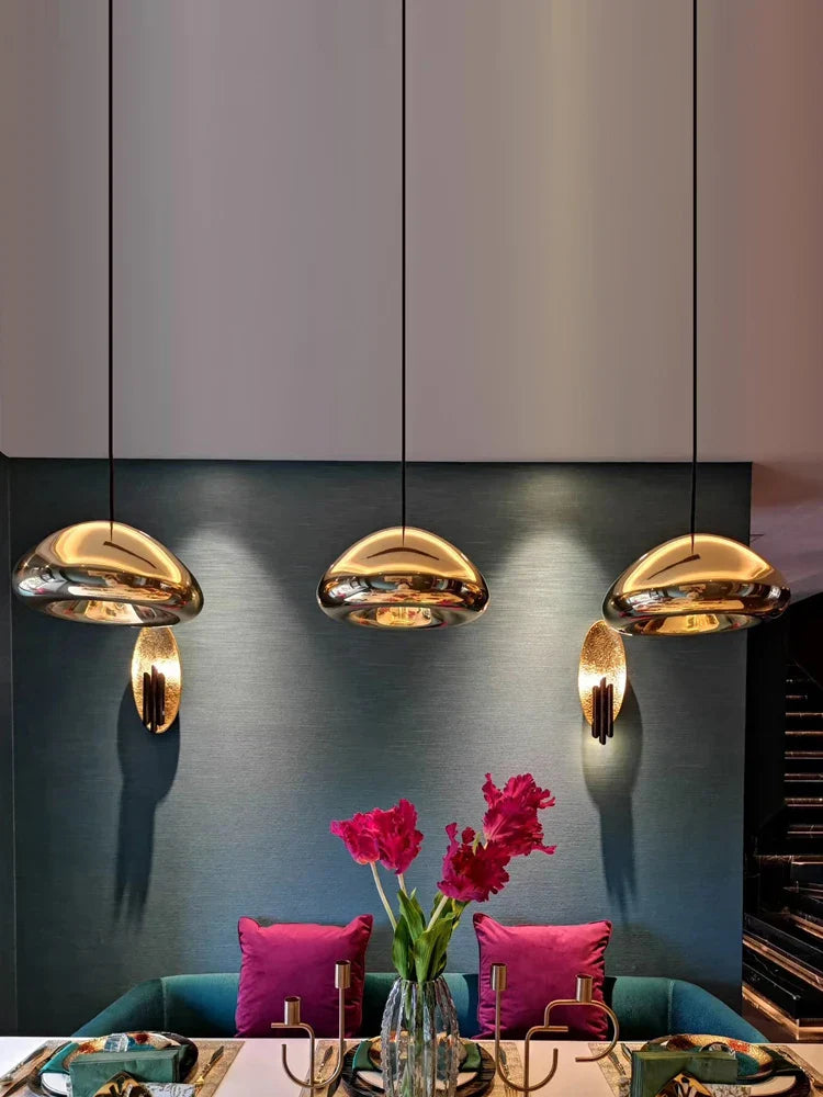 Decorbites™ Glas Gold Deckenleuchte Anhängerlampen LED Esszimmer Bar Küchenbeleuchtung Mode Leuchter