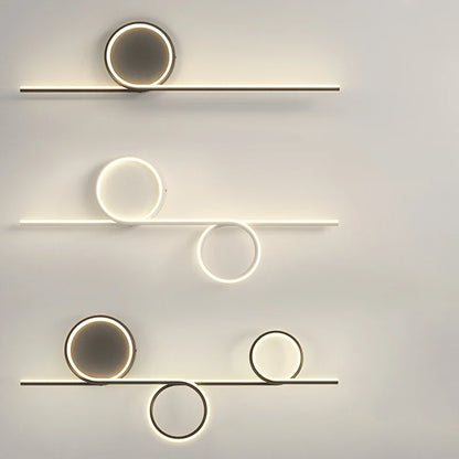 Decorbites™ Kreis Gerade Stange Wandlampe | Moderne Nordische LED Schlafzimmer Wohnzimmer Dekoration