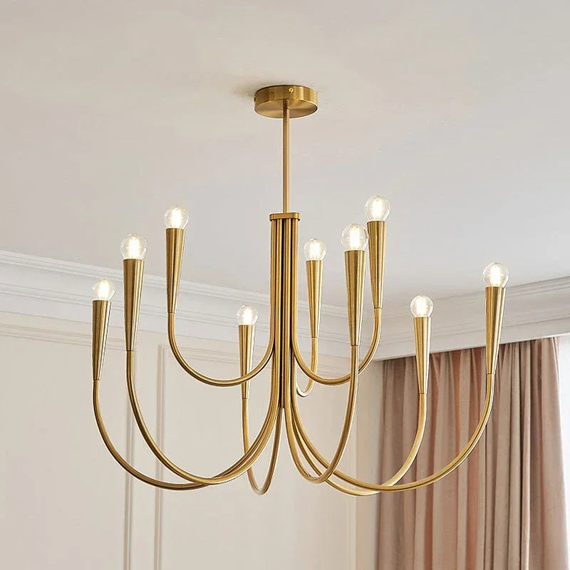 Decorbites™ Gold-Metal-Lüster: Moderne nordische LED-Beleuchtung für Wohnzimmer, Küche, Esszimmer