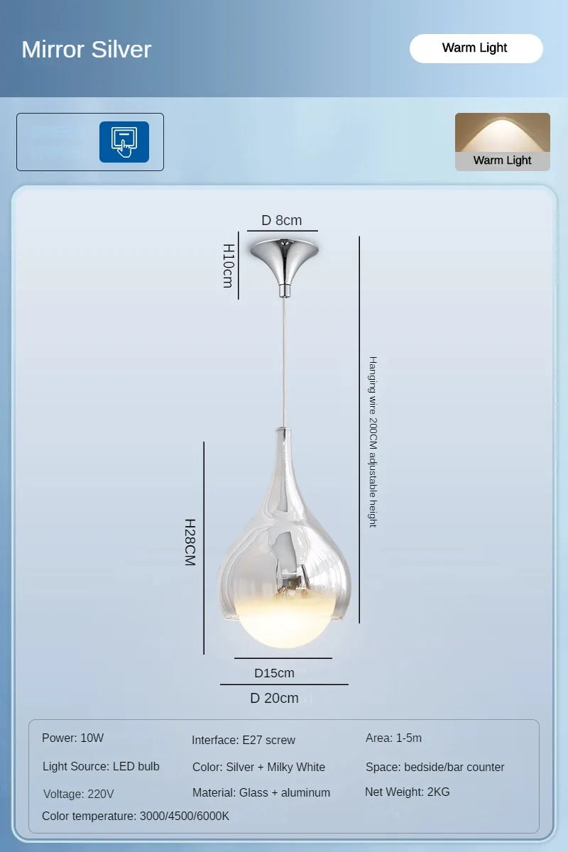 Decorbites™ LED-Wassertropfen-Deckenleuchter – Moderne Schlafzimmer-Pendantlampe