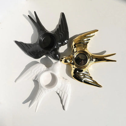 Decorbites™ Goldener Vogel Keramik Kerzenhalter-Tablett Hochzeitsdekoration