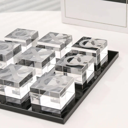 DecorBites™ Geometric Crystal Chess Set Glass Craft Decor Figurines Home Decor Accessory